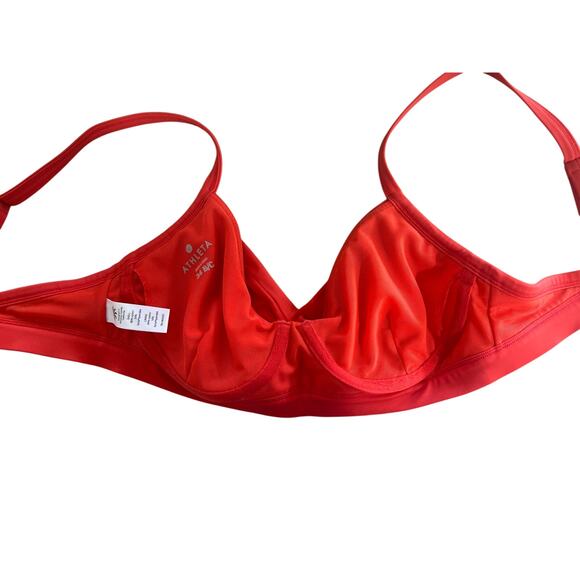 Athleta Red Twist Adjustable Strap Bikini Top Swim 34 B/C - Picture 4 of 7